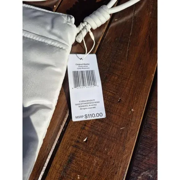 Vera Bradley Womens Featherweight Original Hipster Crossbody, Silver Oyster $100 - Picture 3 of 7